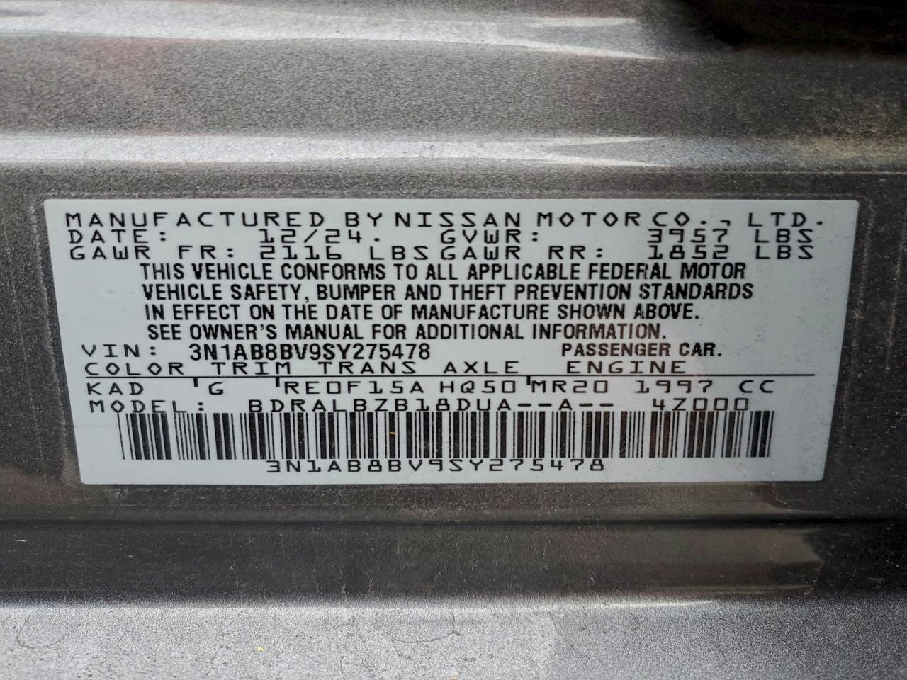 Nissan Sentra S Image 8